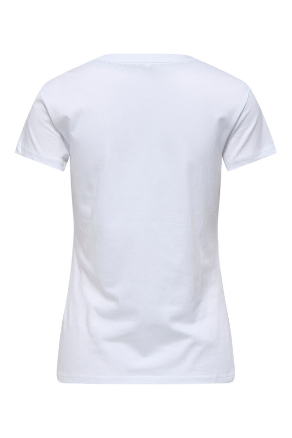 Only short sleeve printed T-shirt Bež