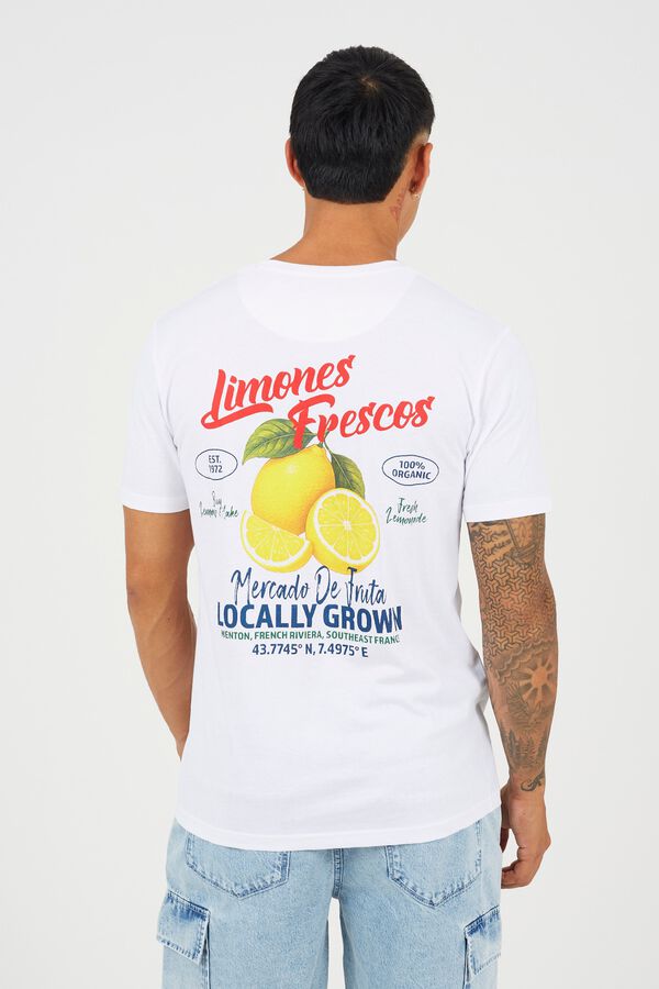 Brave Soul Printed short sleeve T-shirt white
