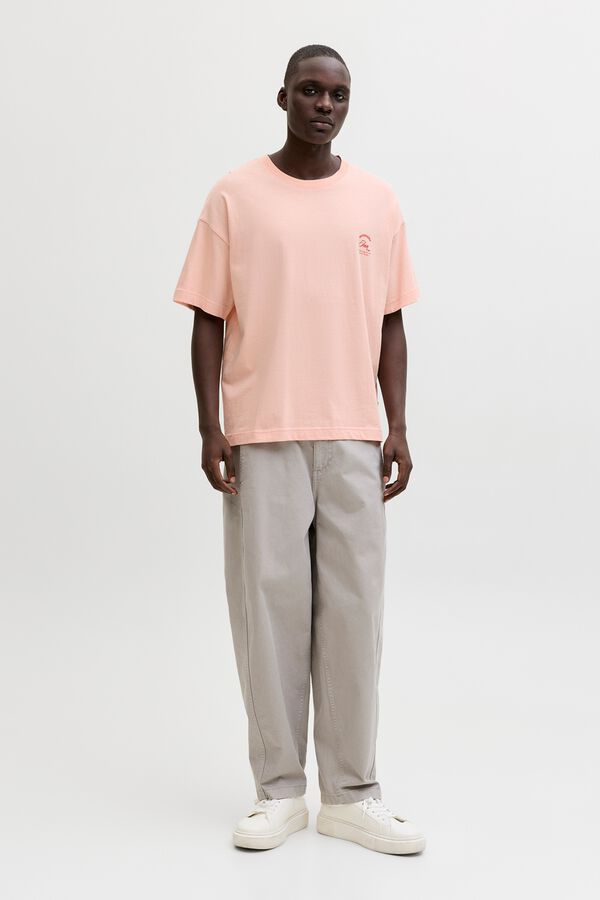 Jack & Jones Camiseta loose algod&oacute;n rosa