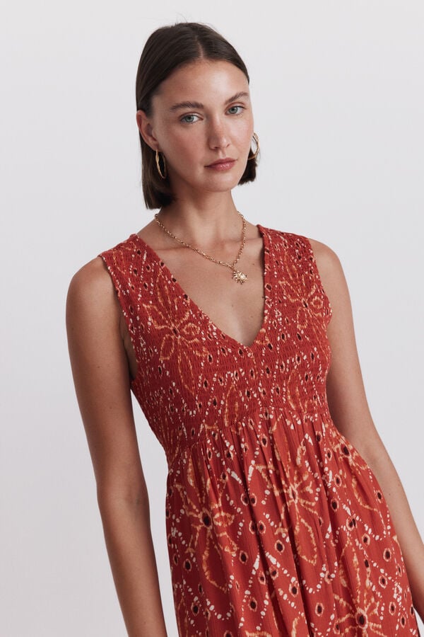 High Spirits Terracotta Dress tostado