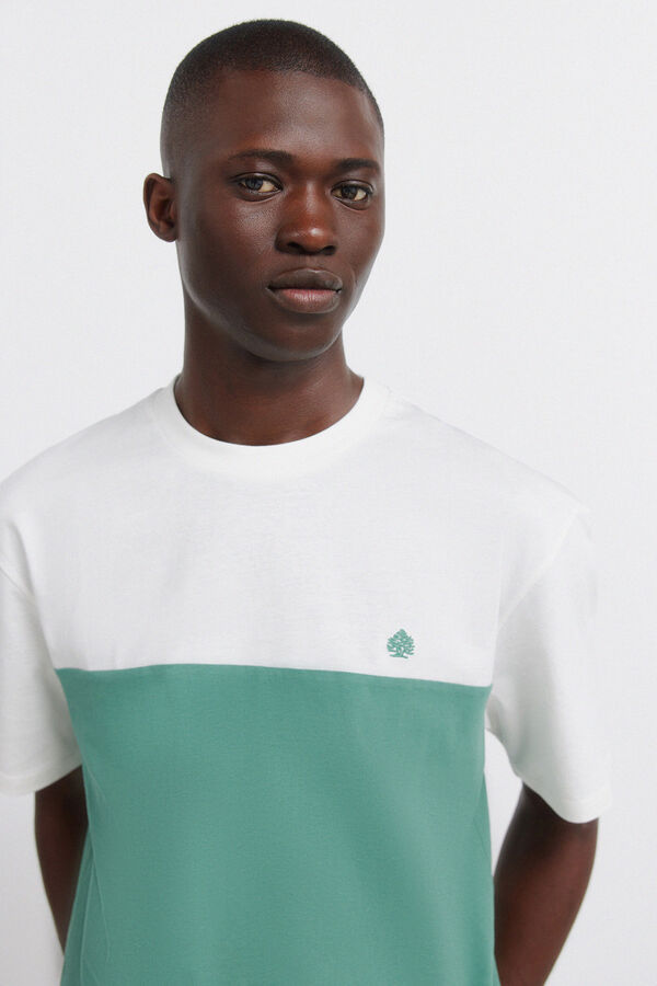 Springfield Colour block T-shirt green