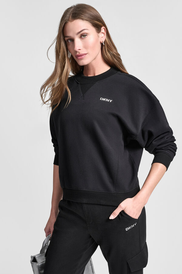 DKNY Hoodless sweatshirt black