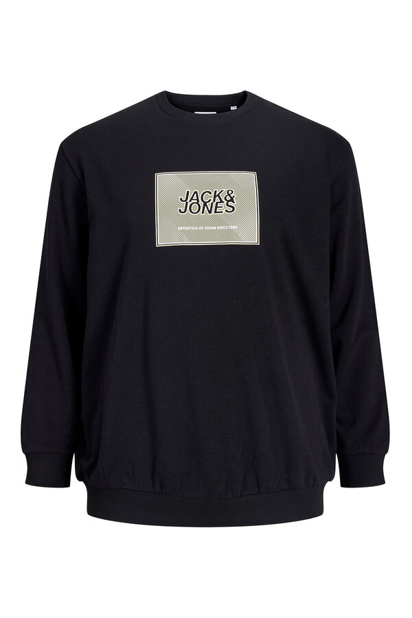 Jack & Jones PLUS Square logo sweatshirt black