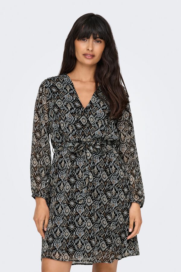 Only Chiffon short dress black