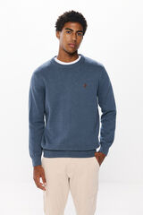 Springfield Pull uni couleur bleu acier