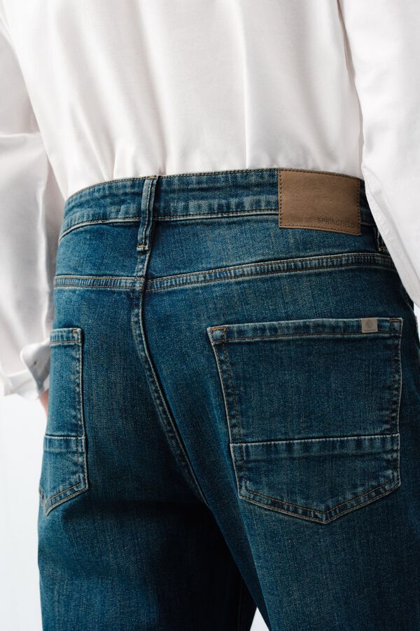 Springfield Overtinted slim fit jeans blue