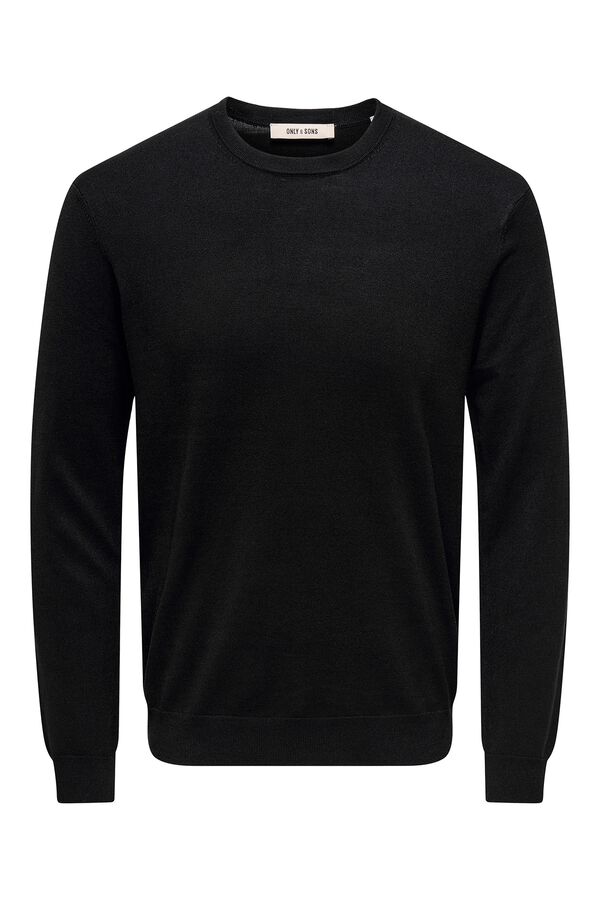 Only & Sons Round neck jumper black