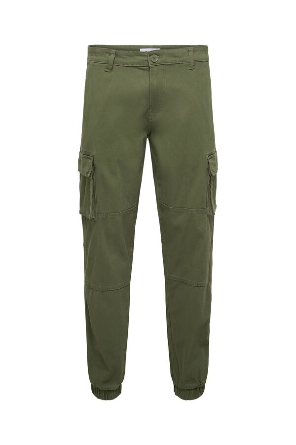 Only & Sons Pantal&oacute;n largo cargo verde