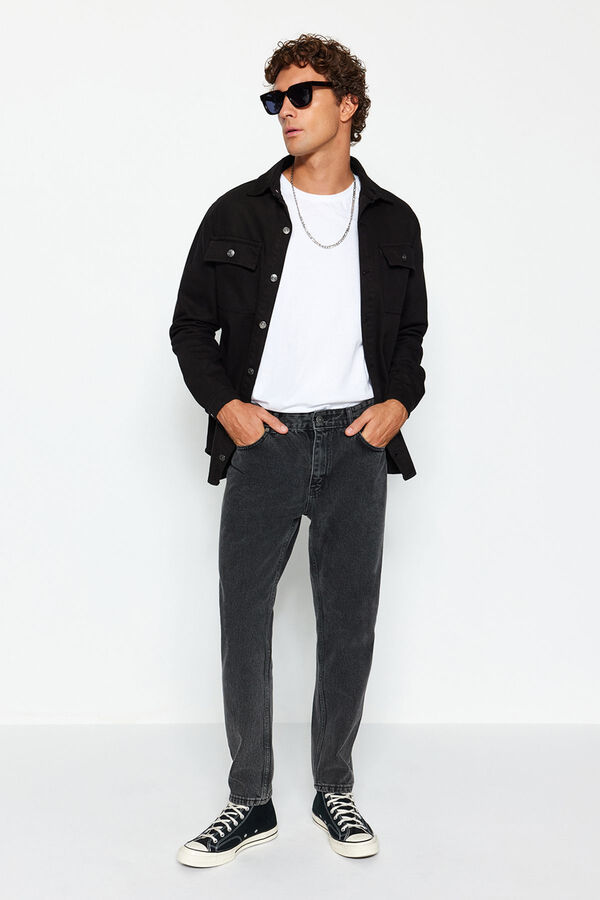 Trendyol Cal&ccedil;a jeans masculina comum preto