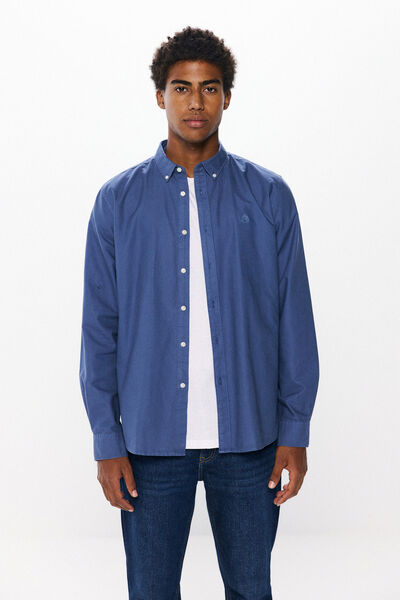 Springfield garment dye oxford shirt blue