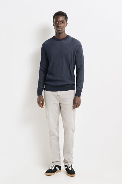 Springfield Two-tone textured jumper indigo blue