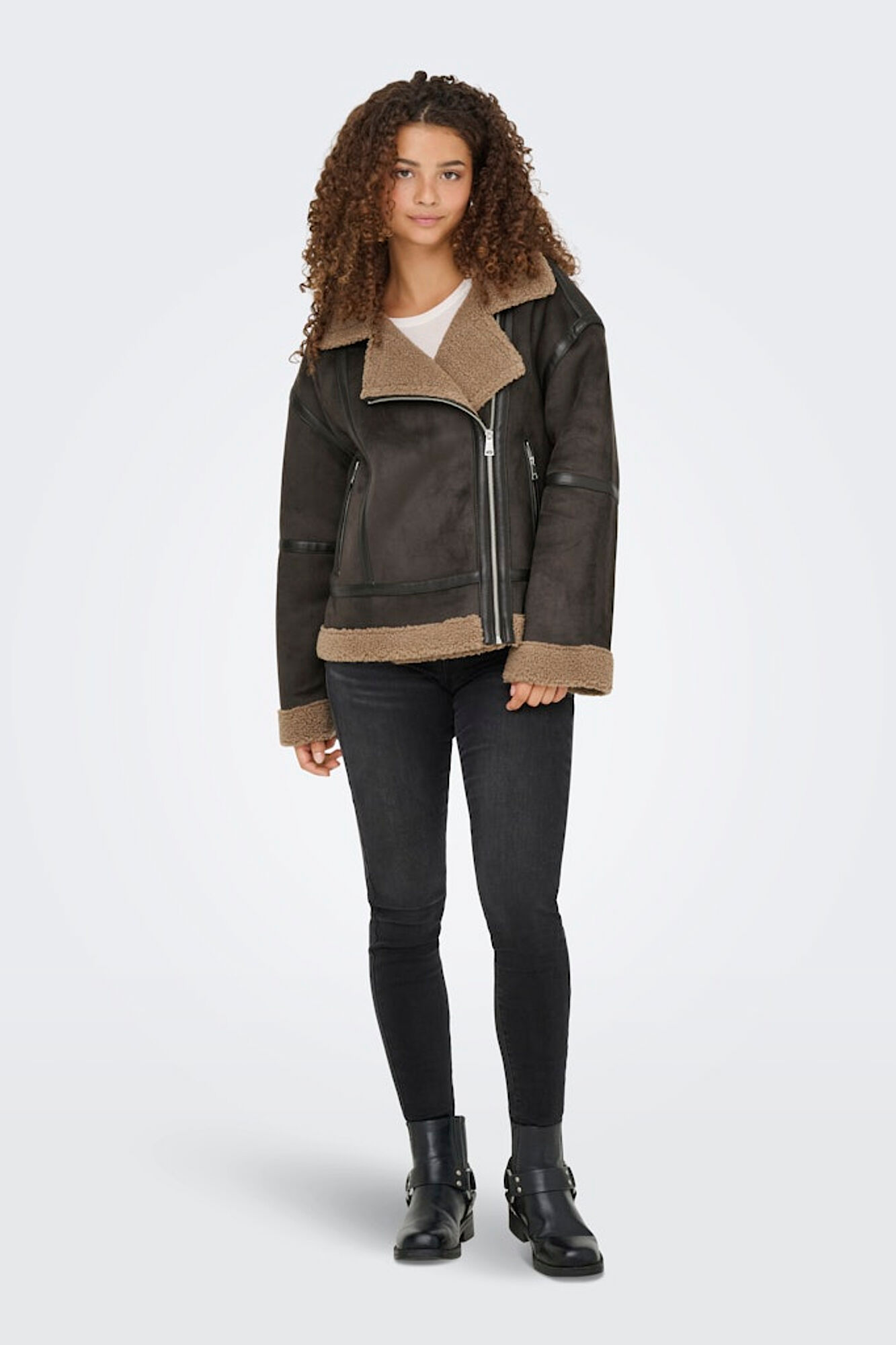 Only Jacke in Veloursleder 