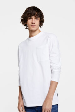 Springfield Long-sleeved T-shirt with pocket white