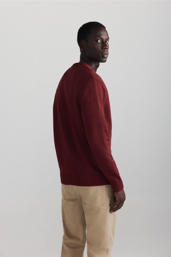 Springfield Plain round neck jumper red