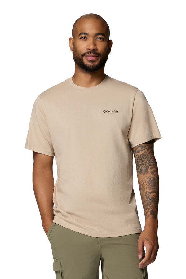 Columbia Camiseta con estampado de naturaleza en la espalda nude