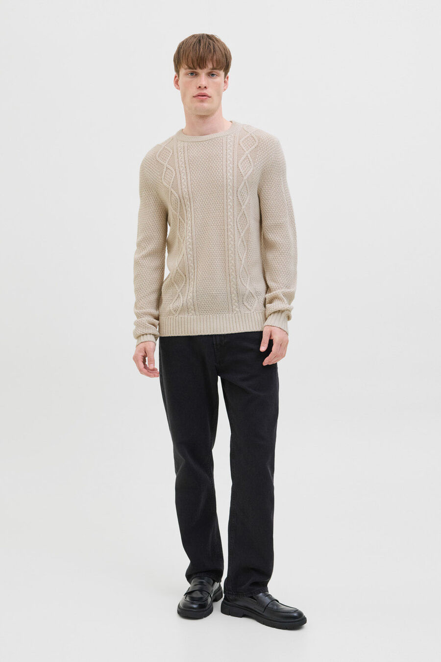 Jersey de punto trenzado
