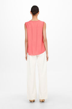 Only Top comprido sem mangas