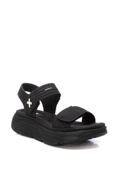 XTI Sandalia tiras el&aacute;sticas velcro