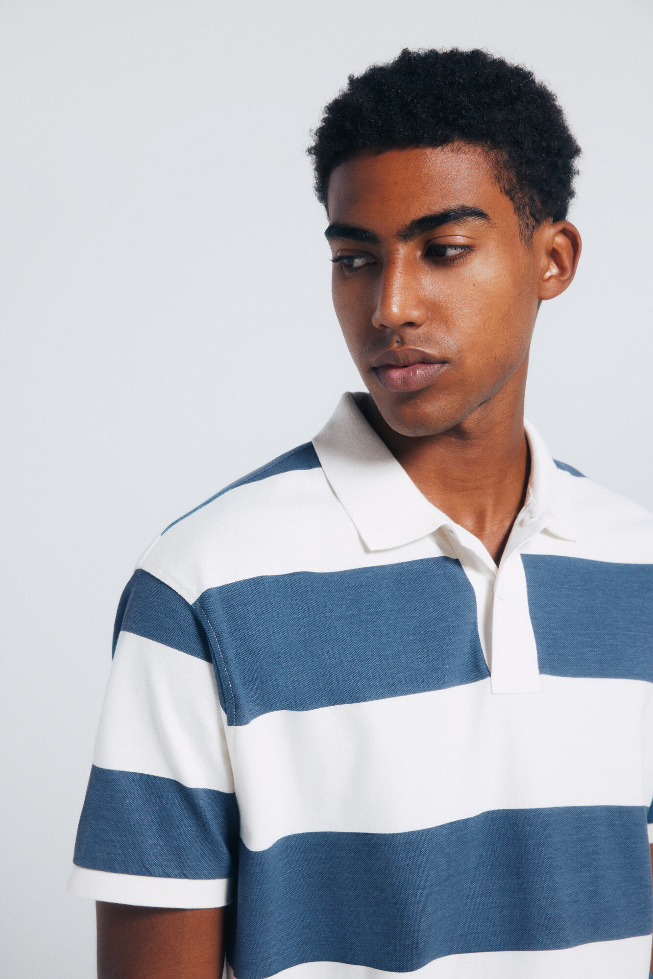 Springfield Regular fit wide striped piqu&eacute; polo shirt