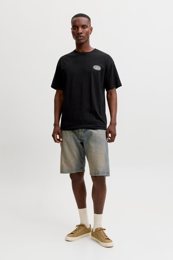 Jack & Jones Loose Fit T-Shirt mit Logo Schwarz