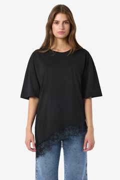 Noisy May Camiseta de manga corta asim&eacute;trica