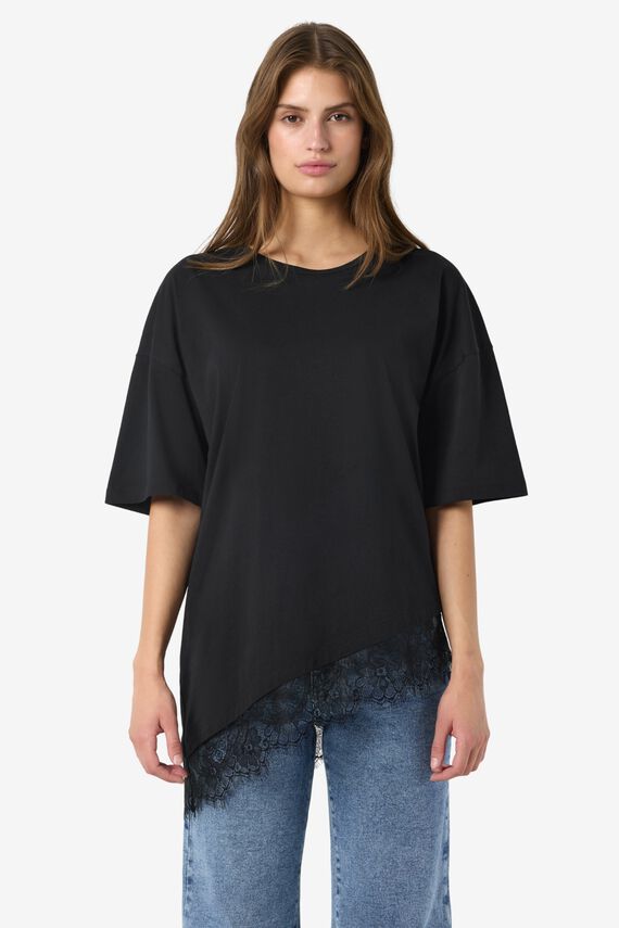 Camiseta de manga corta asimétrica