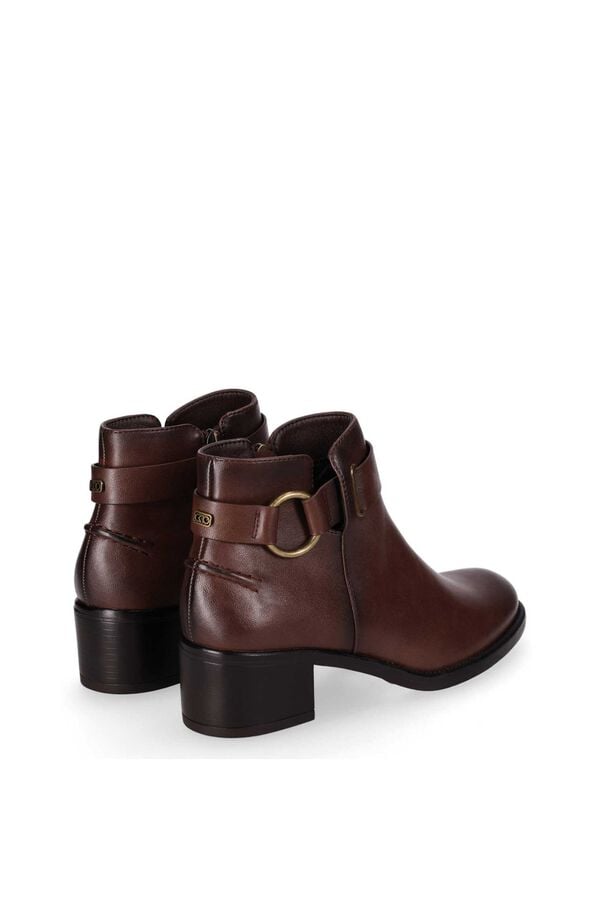 Chika 10 Metallic side buckle ankle boots nude