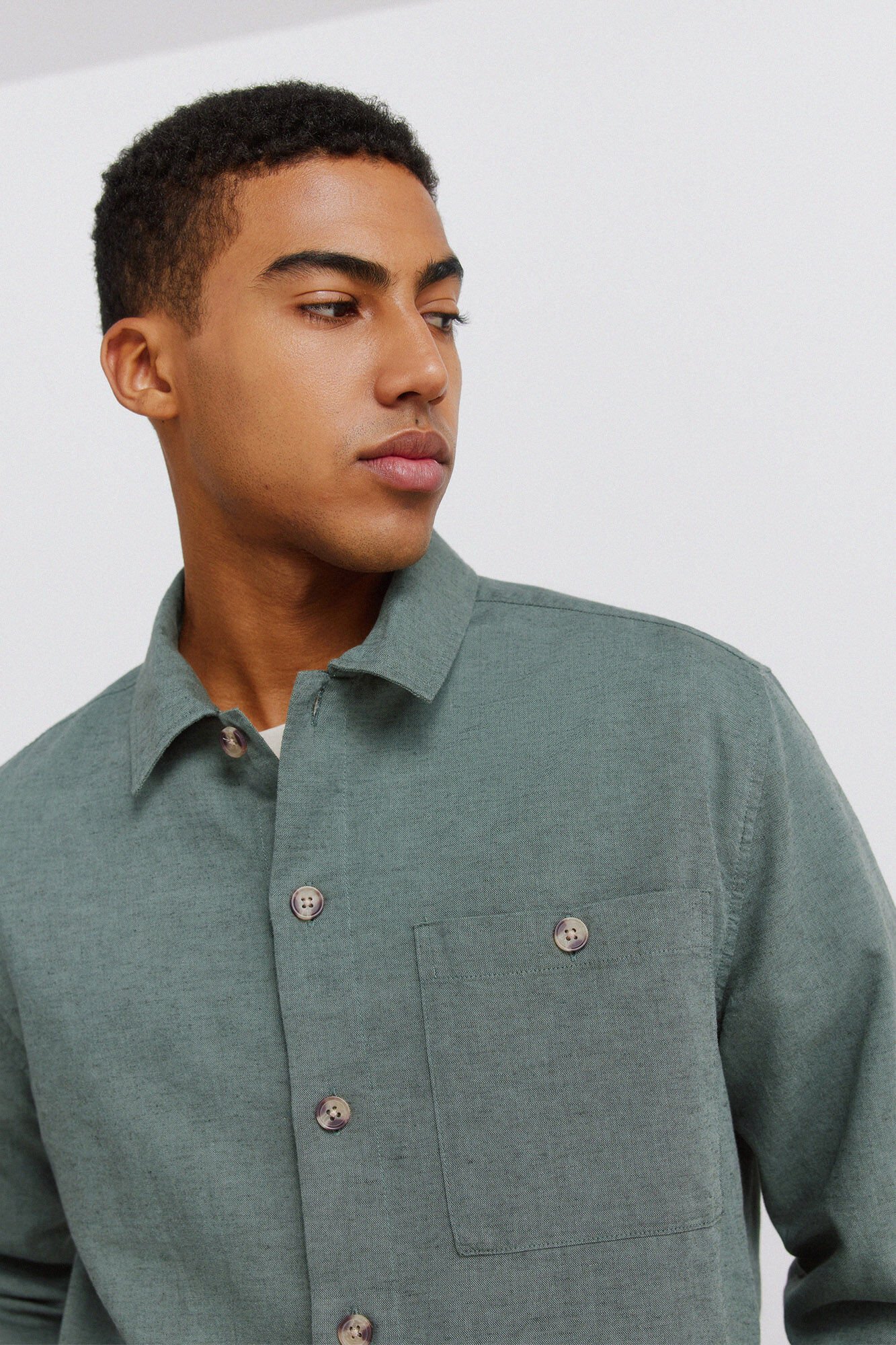 Springfield Linen overshirt with pocket