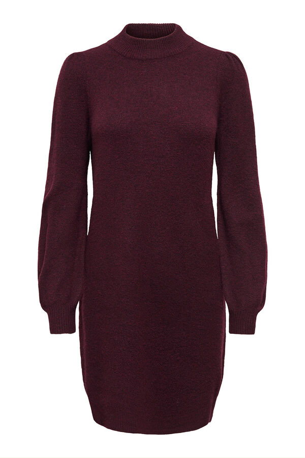 JDY Vestido corto punto rojo