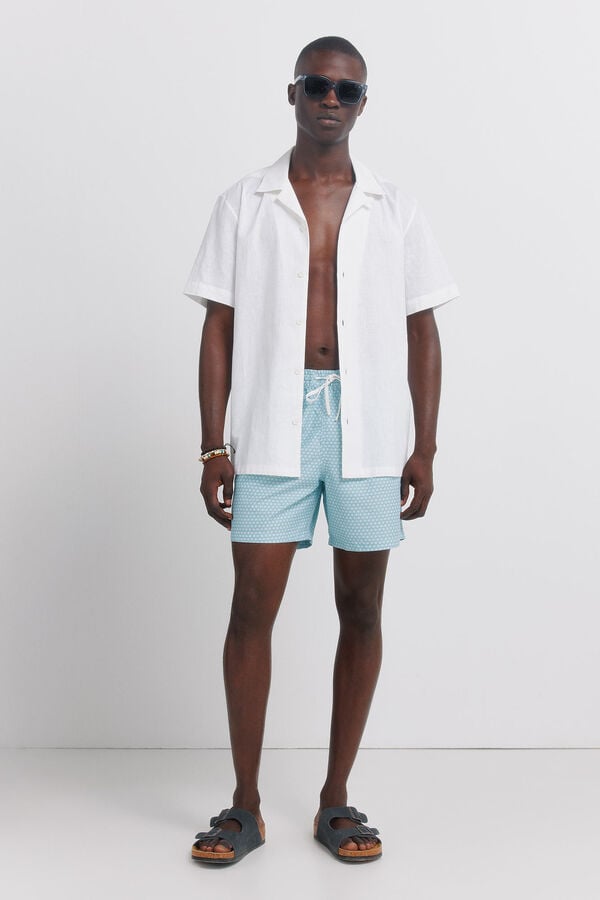 Springfield Geometric print swimwear blue
