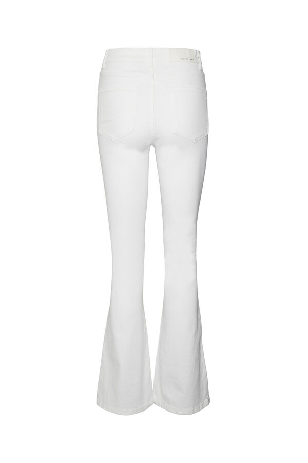 Springfield Enge Hose mit ausgestelltem Hosenbein Weiß