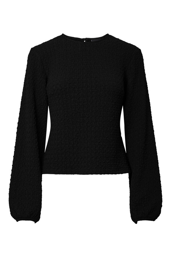 Pieces Blusa de manga comprida preto