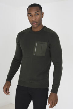 Springfield Jumper with zipped pocket grey