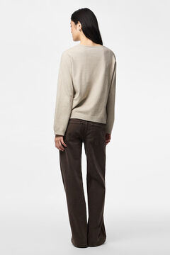 Pieces Einfacher V-Ausschnitt-Pullover