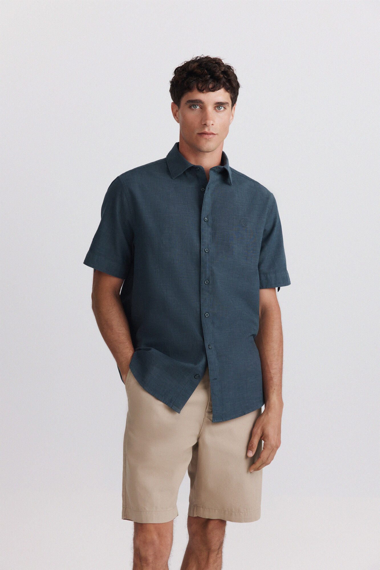 Springfield Short sleeve turn-up shirt