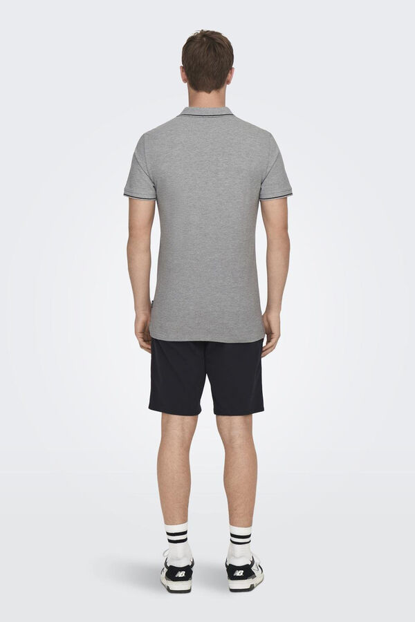 Only & Sons Short-sleeved polo shirt grey