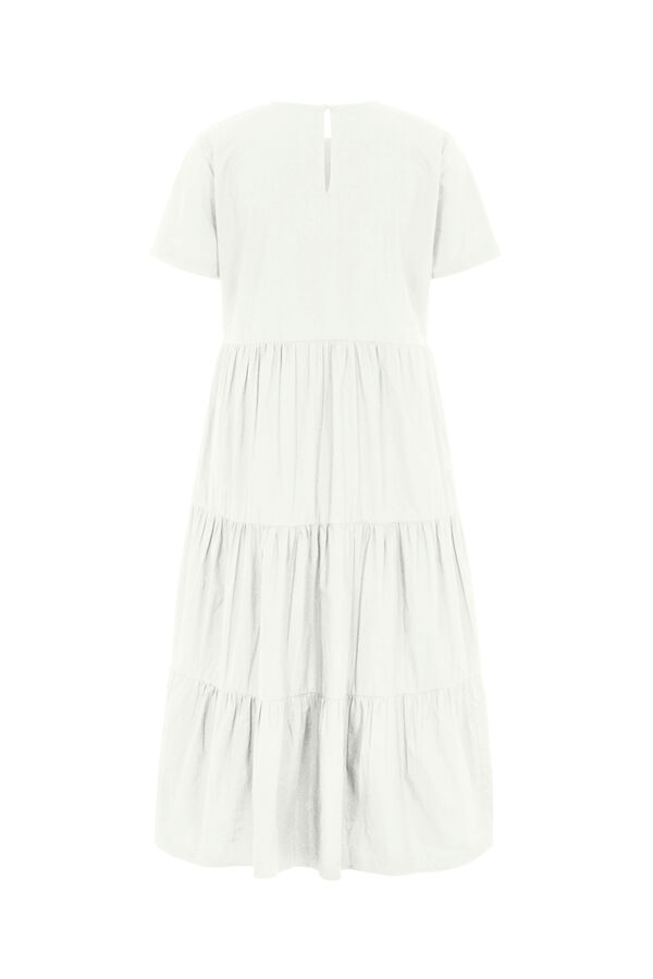 Springfield Short-sleeved midi dress white