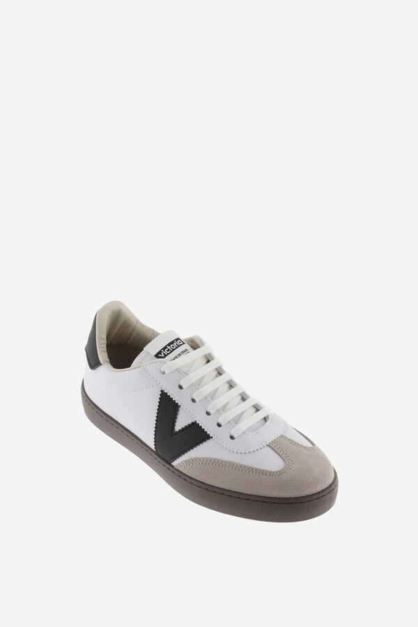 Springfield Berlin leather & split leather trainers white