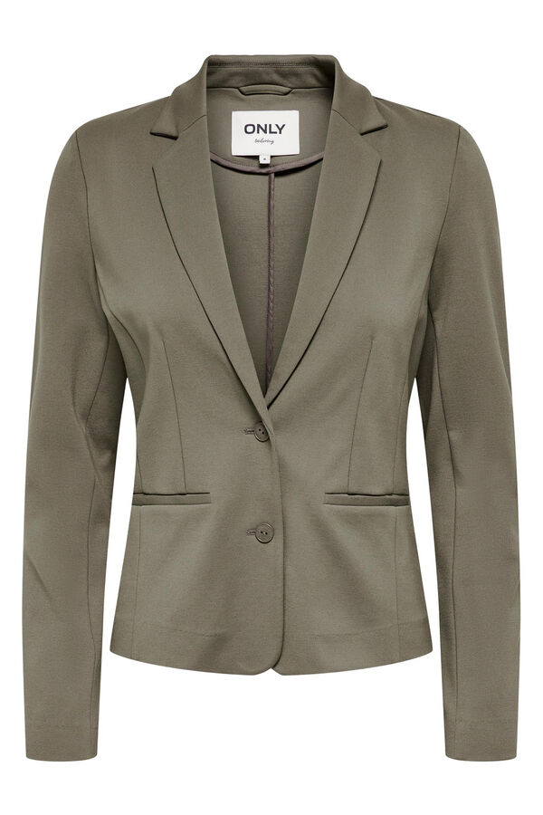 Springfield Slim fit blazer with pockets gray