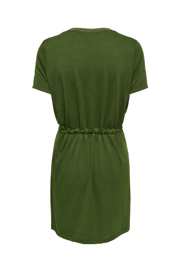 JDY Lurex short dress green