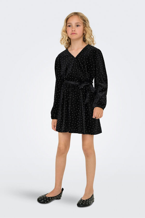 Only Girls Short dress with sparkles noir