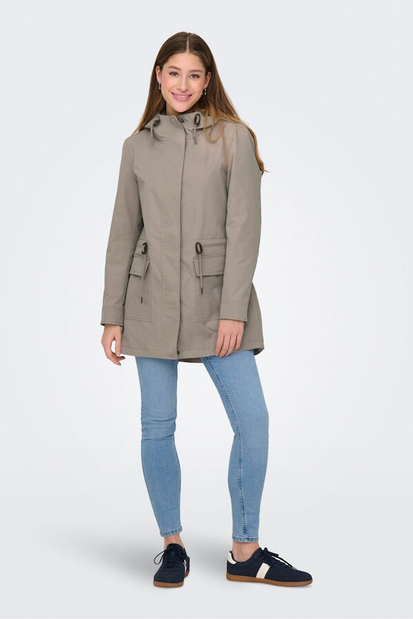 Only Hooded parka brown