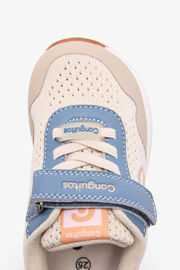 Conguitos Velcro light-up barefoot trainers brown