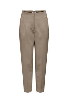 Springfield Straight leg high-rise trousers brown