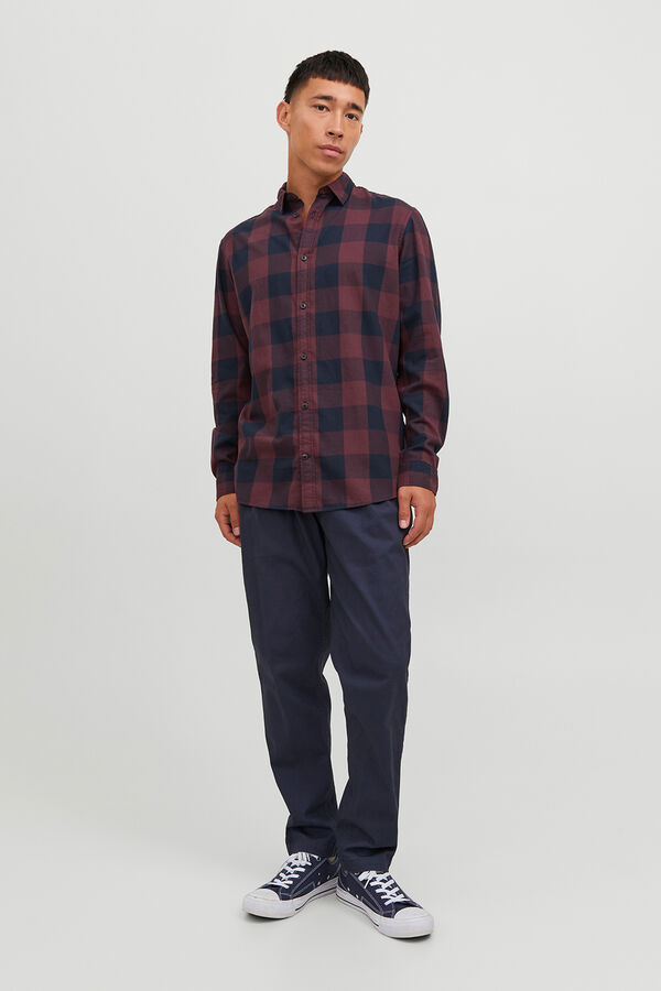 Jack & Jones Camisa regular fit cuadros rojo