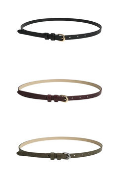 Pieces Pack cinturones estrechos negro