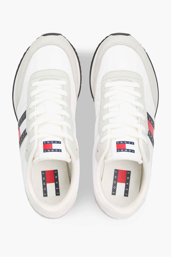 Tommy Jeans Sapatilhas runner Tommy Jeans com bandeira lateral branco