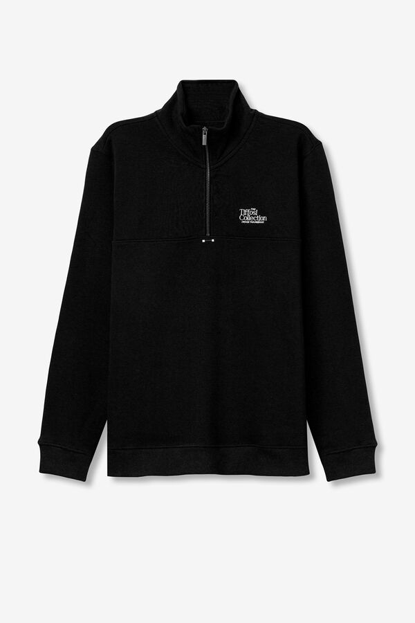 Tiffosi Sweatshirt com fecho-&eacute;clair azul