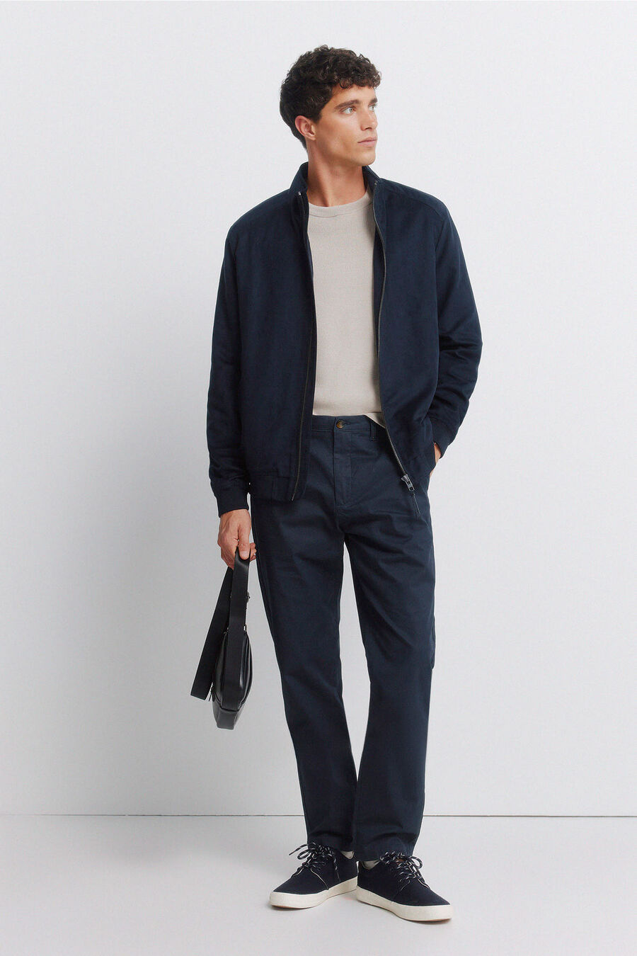 Pantalón chino microestampado slim fit