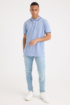 Inside Contrast piqu&eacute; polo shirt